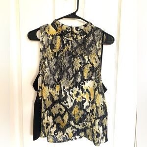 Astr the Label Sleeveless Mock Neck Blouse
